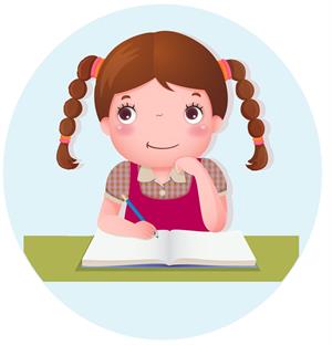 cute-girl-thinking-while-working-on-her-school-vector-5434233.jpg