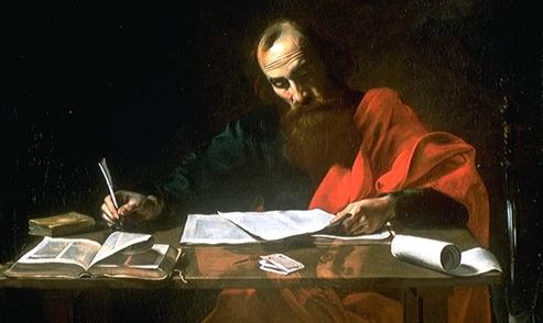 San Pablo escribiendo sus cartas_ Valentin de Boulogne (principios s_ XVII) - copia.jpg
